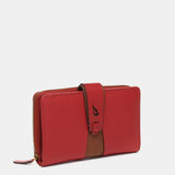 Cartera mediana en piel roja