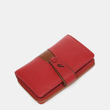 Cartera mediana en piel roja