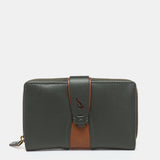 Medium green leather wallet