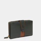 Medium green leather wallet
