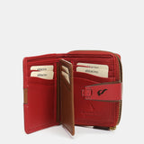 Small wallet in red leather
