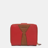 Small wallet in red leather