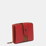 Small wallet in red leather