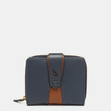 Cartera pequeña en piel azul