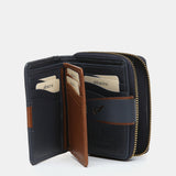 Cartera pequeña en piel azul