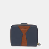 Cartera pequeña en piel azul