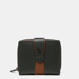 Cartera pequeña en piel verde