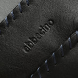 Medium leather wallet in blue tones