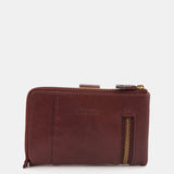 Cartera grande en piel burdeos