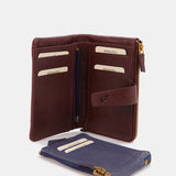 Cartera grande en piel burdeos