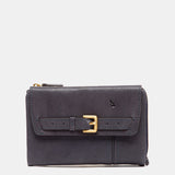 Medium wallet in blue leather