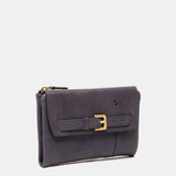 Medium wallet in blue leather