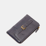 Medium wallet in blue leather