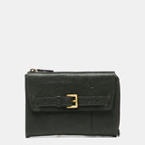 Mittel Portfolio in grünem Leder