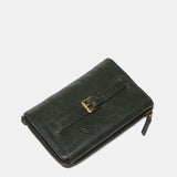 Mittel Portfolio in grünem Leder