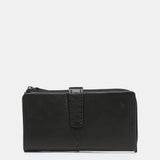 Cartera grande en piel negra
