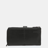Cartera grande en piel negra