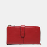 Cartera grande en piel roja