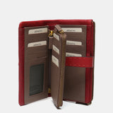 Cartera grande en piel roja
