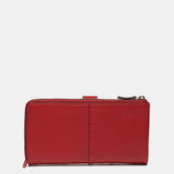 Cartera grande en piel roja