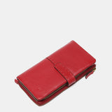 Cartera grande en piel roja