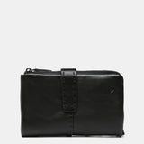 Cartera mediana en piel negra