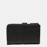 Cartera mediana en piel negra