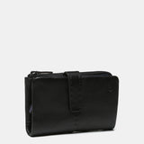 Cartera mediana en piel negra