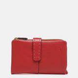 Medium red leather wallet