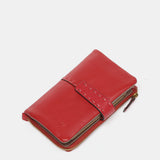 Medium red leather wallet