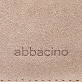 Bolso para móvil en piel y serraje beige