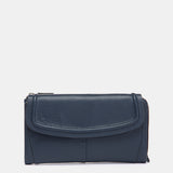 Cartera grande en piel azul