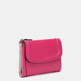 Cartera pequeña en piel fucsia
