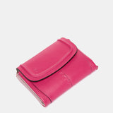 Cartera pequeña en piel fucsia