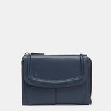 Cartera pequeña en piel azul