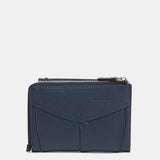 Cartera pequeña en piel azul