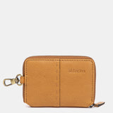 Tarjetero en piel cognac