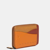 Tarjetero en piel cognac