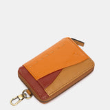 Tarjetero en piel cognac