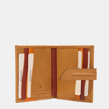 Tarjetero en piel cognac