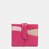 Tarjetero en piel fucsia