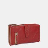 Große rote Lederbrieftasche