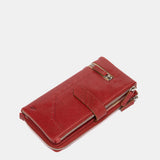Große rote Lederbrieftasche
