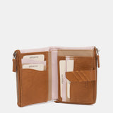 Cartera pequeña de piel cognac