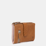 Cartera pequeña de piel cognac