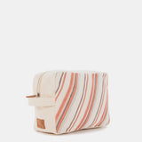 Orange gestreifte Strandtasche aus Baumwolle