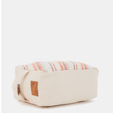Orange gestreifte Strandtasche aus Baumwolle