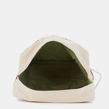 Grün gestreifte Strandtasche aus Baumwolle