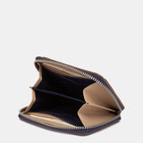 Tarjetero de piel azul