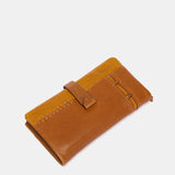 Cartera grande en piel cognac